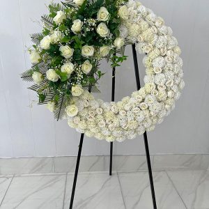 تاج گل مصنوعی یک طبقه لاکچری مدل رز